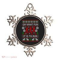 Running Ugly Christmas Oh What Fun It Is To Run Funny Ugly Gift Ornament thumb 0