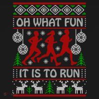 Running Ugly Christmas Oh What Fun It Is To Run Funny Ugly Gift Ornament thumb 1