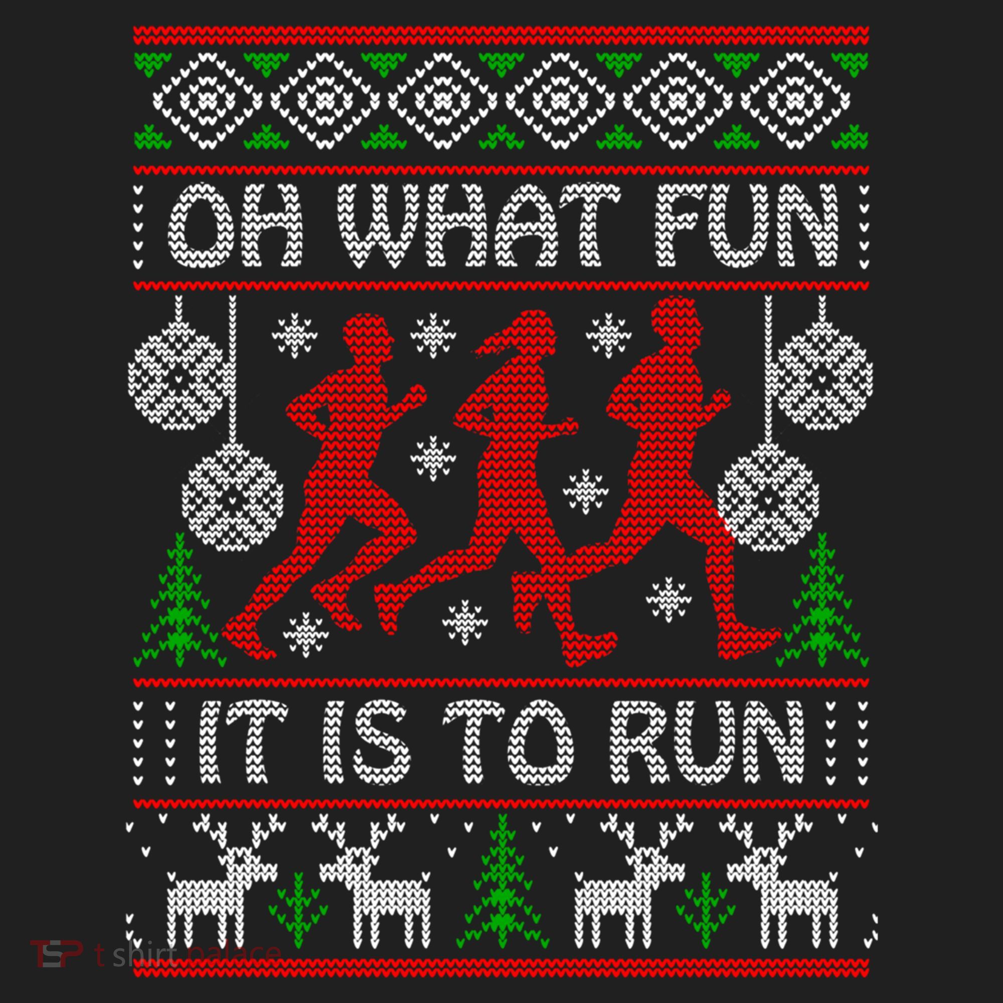 Running Ugly Christmas Oh What Fun It Is To Run Funny Ugly Gift Golf Towel