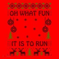 Running Ugly Christmas Oh What Fun It Is To Run Funny Ugly Gift Santa Hat thumb 1