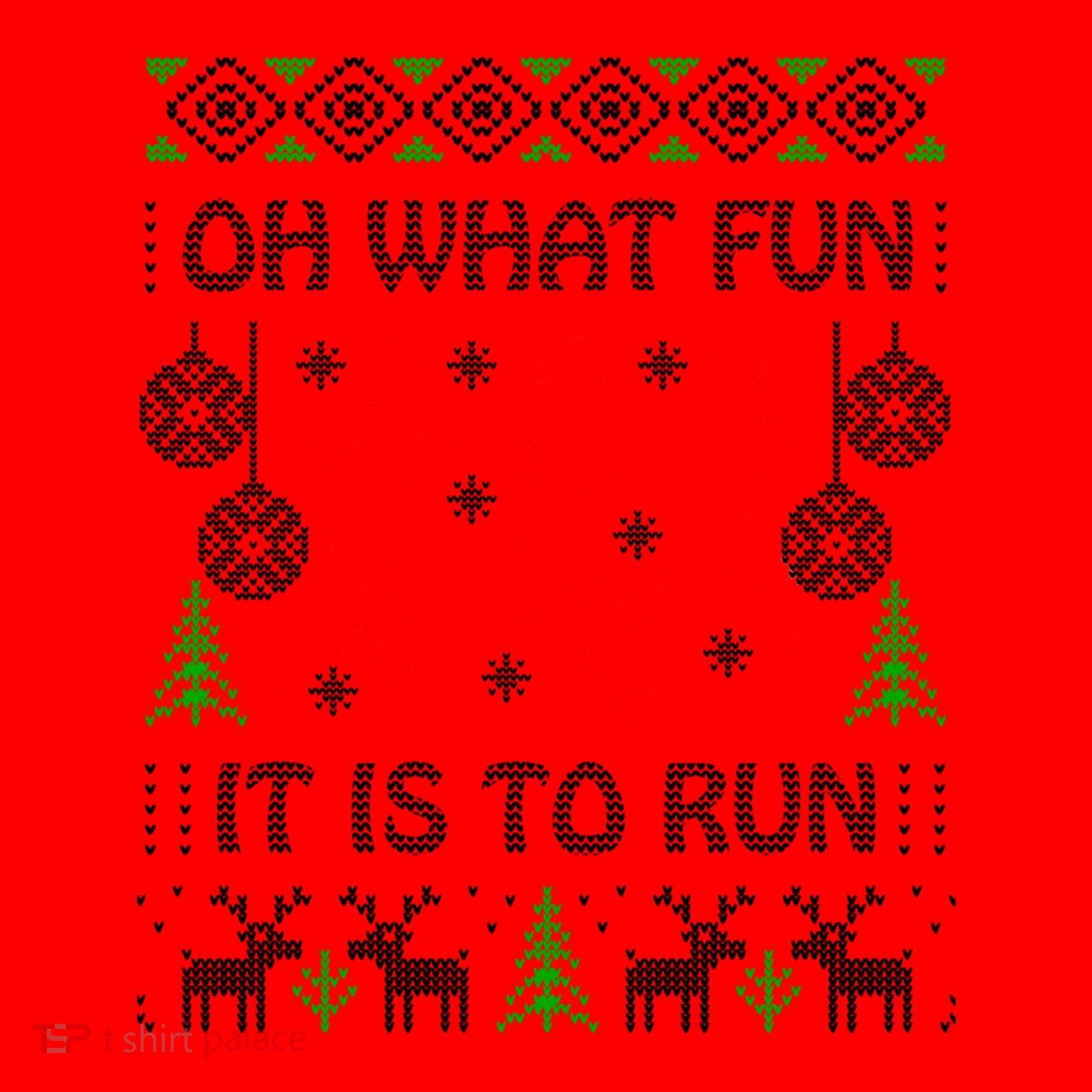 Running Ugly Christmas Oh What Fun It Is To Run Funny Ugly Gift Santa Hat