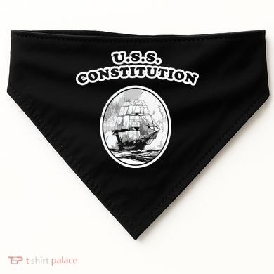 Retro USS Constitution By Turbo Volcano USA-Made Doggie Bandana