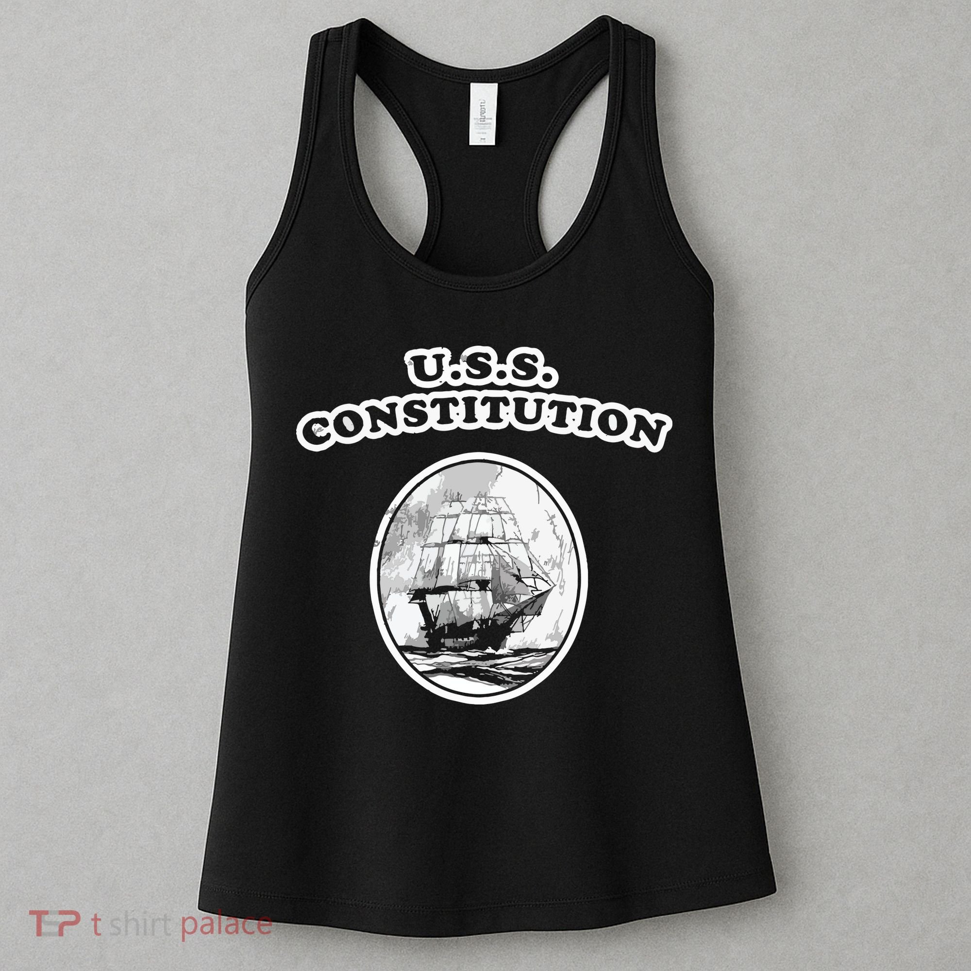 Retro USS Constitution By Turbo Volcano Women's Tank Top