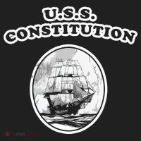 Retro USS Constitution By Turbo Volcano Golf Towel thumb 3