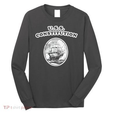 Retro USS Constitution By Turbo Volcano Long Sleeve Shirt