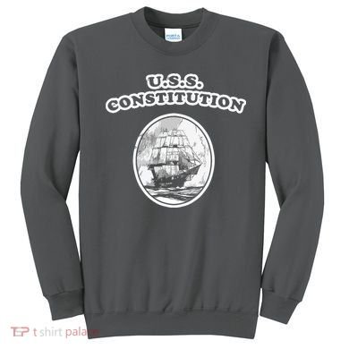 Retro USS Constitution By Turbo Volcano Sweatshirt