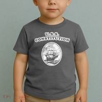 Retro USS Constitution By Turbo Volcano Toddler T-Shirt thumb 2