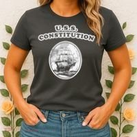 Retro USS Constitution By Turbo Volcano Women's T-Shirt thumb 2