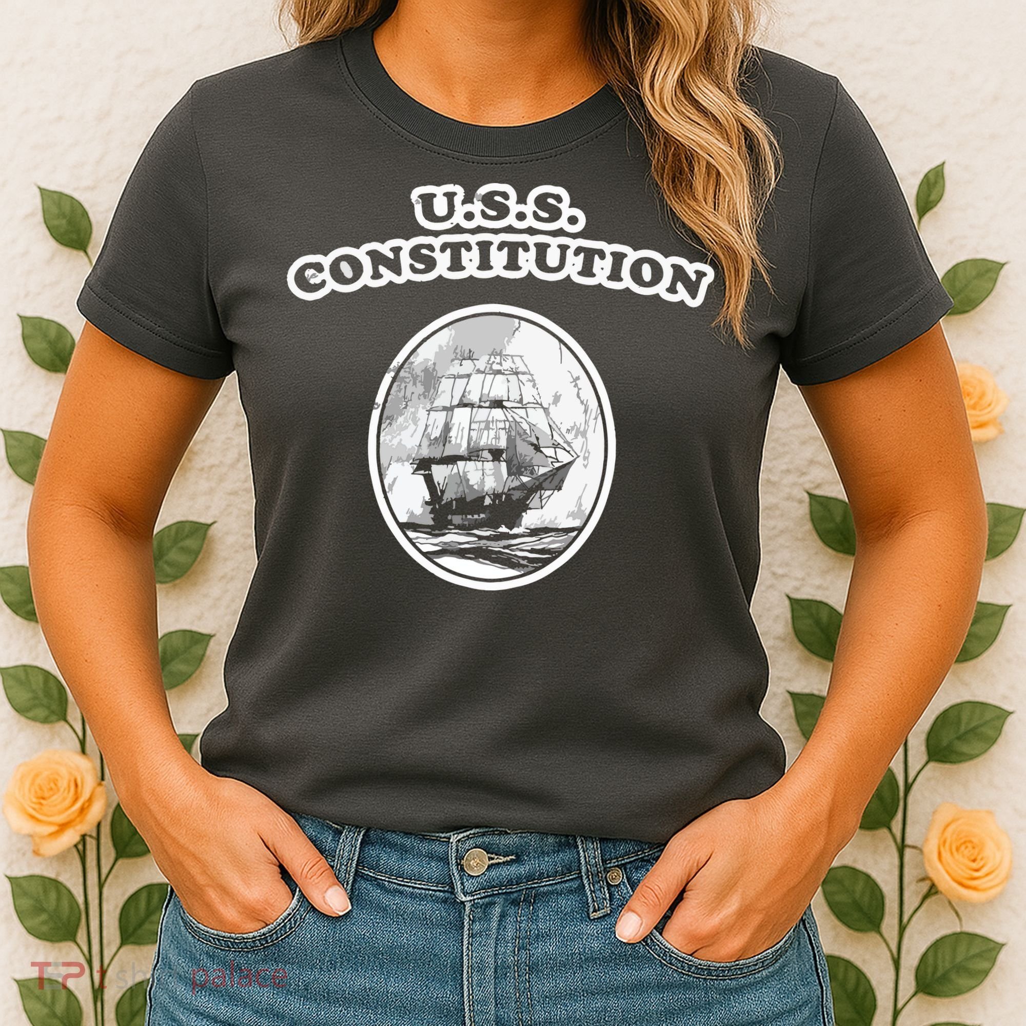 Retro USS Constitution By Turbo Volcano Women's T-Shirt