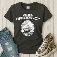 Retro USS Constitution By Turbo Volcano Women's T-Shirt thumb 3