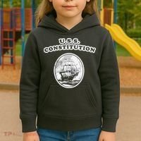 Retro USS Constitution By Turbo Volcano Kids Hoodie thumb 3