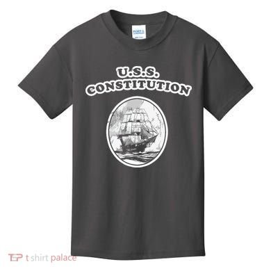 Retro USS Constitution By Turbo Volcano Kids T-Shirt