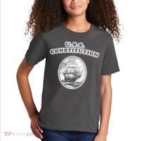 Retro USS Constitution By Turbo Volcano Kids T-Shirt thumb 2