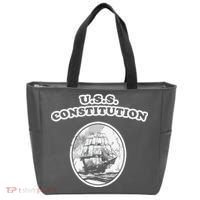 Retro USS Constitution By Turbo Volcano Tote Bag thumb 0