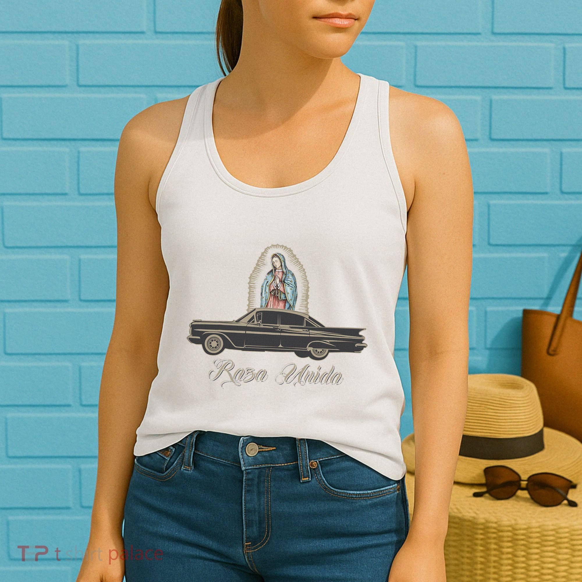 Raza Unida Chicano Low Rider Mexican Hombre Women's Tank Top