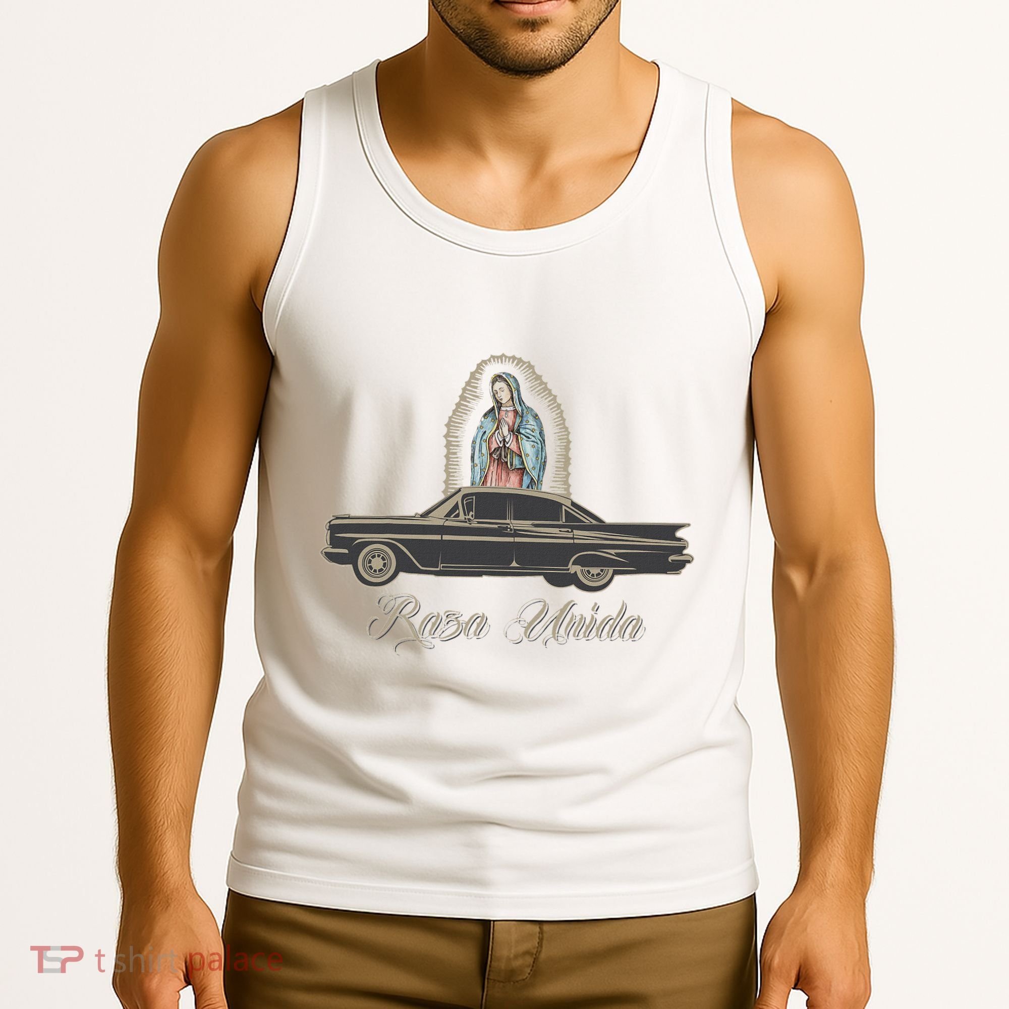 Raza Unida Chicano Low Rider Mexican Hombre Tank Top