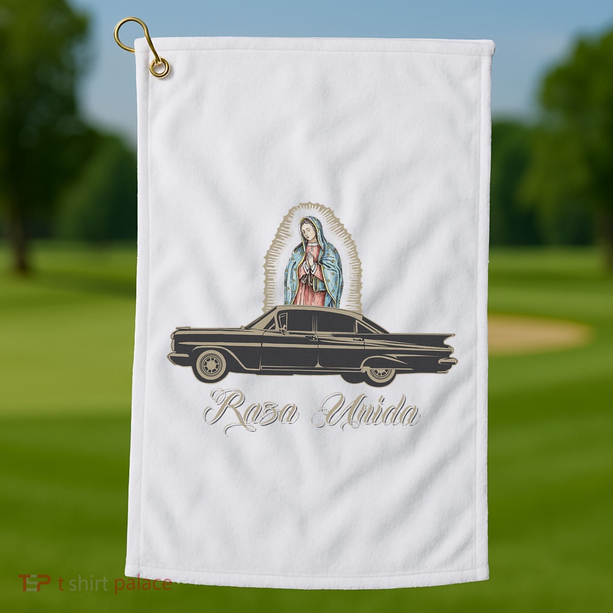 Raza Unida Chicano Low Rider Mexican Hombre Golf Towel