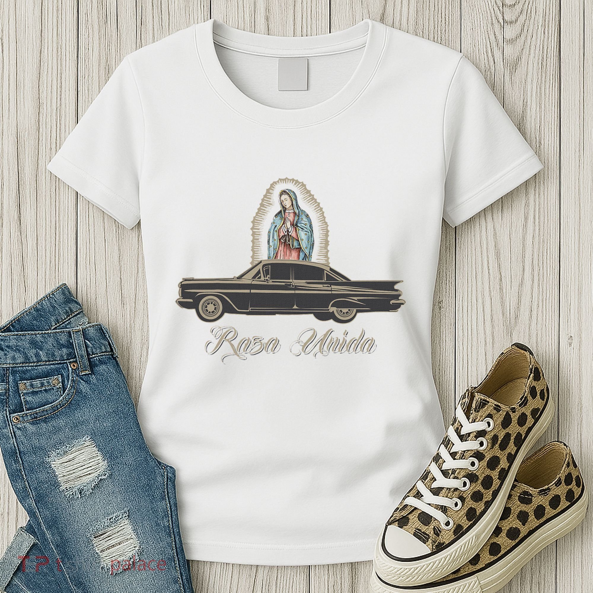 Raza Unida Chicano Low Rider Mexican Hombre Women's T-Shirt