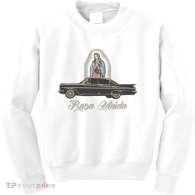 Raza Unida Chicano Low Rider Mexican Hombre Kids Sweatshirt