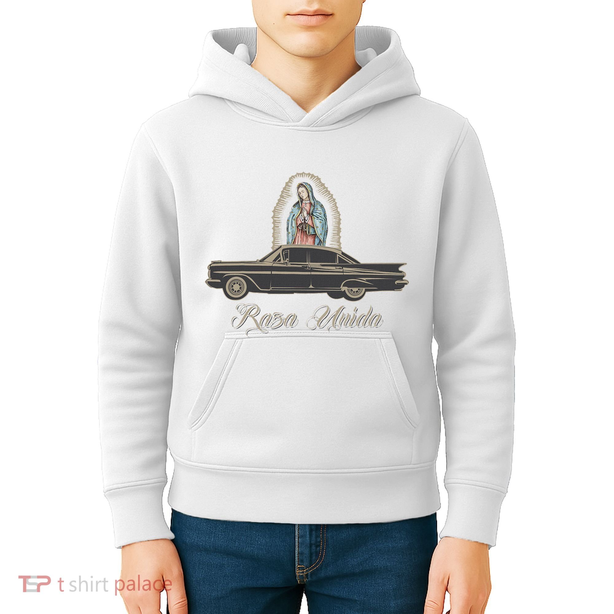 Raza Unida Chicano Low Rider Mexican Hombre Kids Hoodie