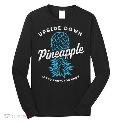 Retro Upside Down Pineapple Swinger Long Sleeve Shirt
