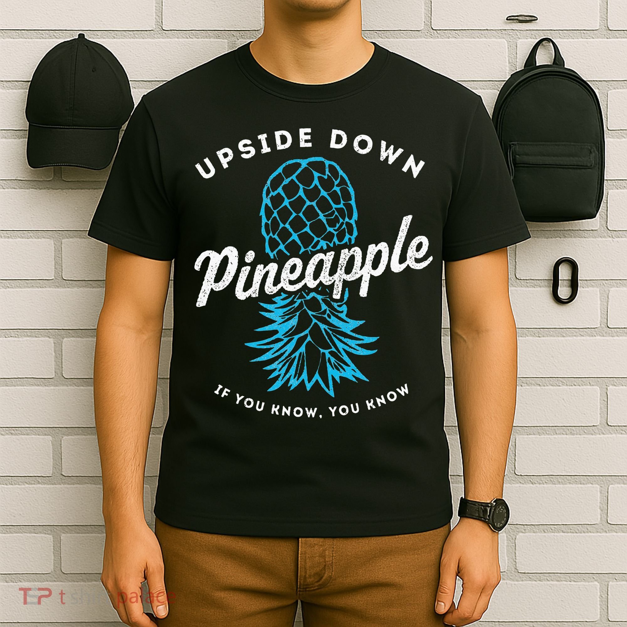 Retro Upside Down Pineapple Swinger T-Shirt