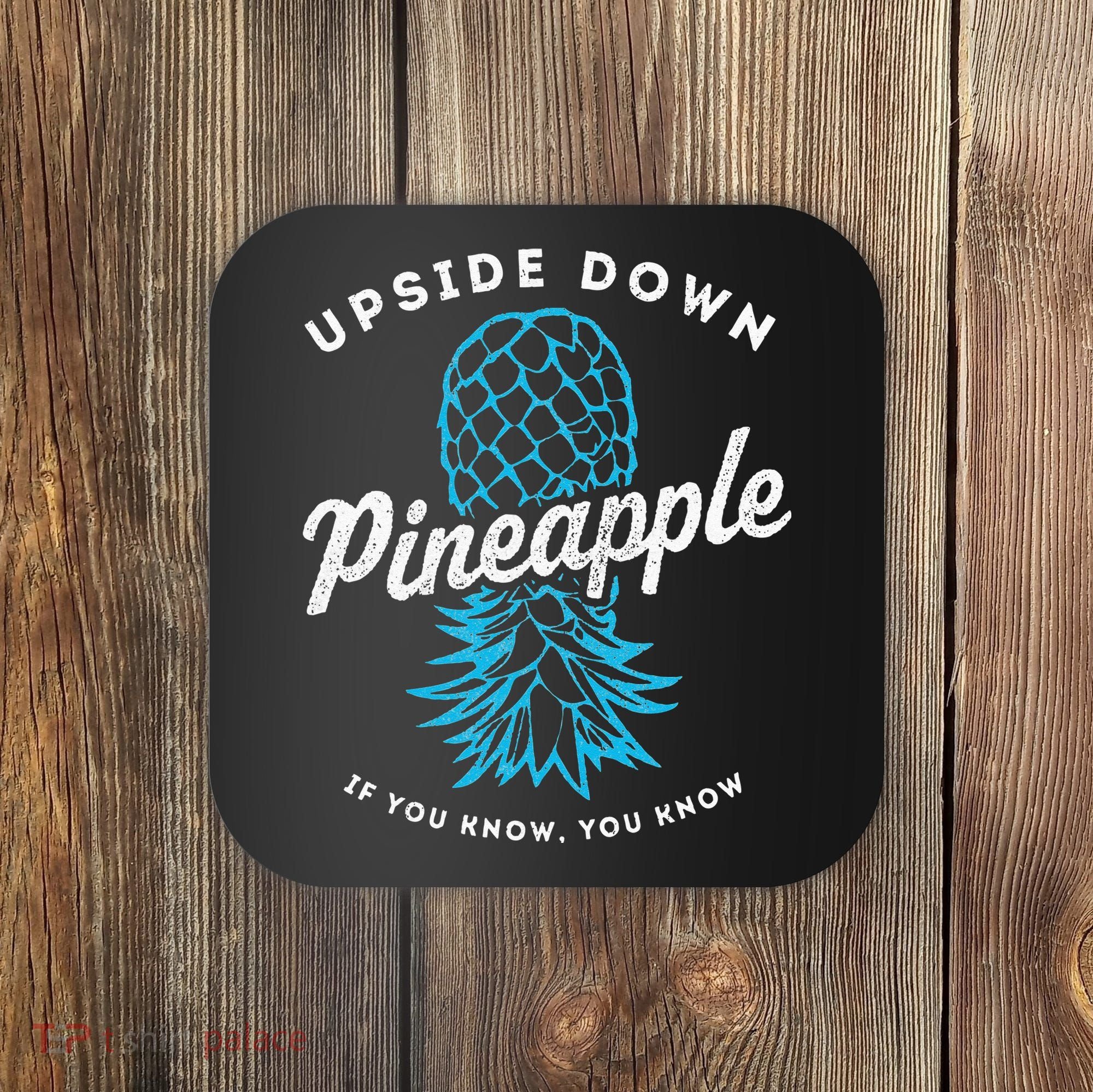 Retro Upside Down Pineapple Swinger Coaster