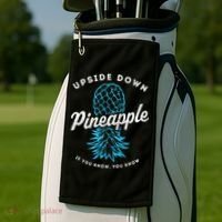 Retro Upside Down Pineapple Swinger Golf Towel thumb 2