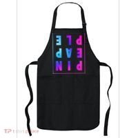 Retro Upside Down Pineapple Swinger Pastel Text Grid Apron thumb 0
