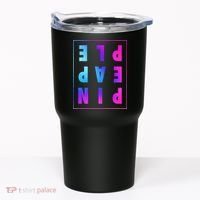 Retro Upside Down Pineapple Swinger Pastel Text Grid Tumbler thumb 0