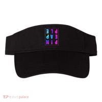 Retro Upside Down Pineapple Swinger Pastel Text Grid Visor thumb 0
