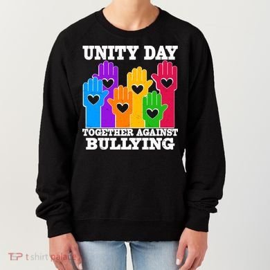 Retro Unity Day Together Against Bullying Raised Hands Women's Sweatshirt