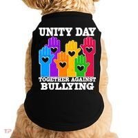 Retro Unity Day Together Against Bullying Raised Hands Doggie Tank thumb 0