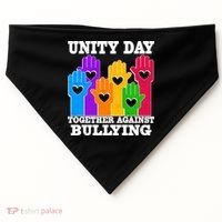 Retro Unity Day Together Against Bullying Raised Hands USA-Made Doggie Bandana thumb 0