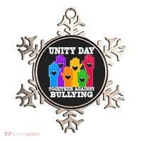 Retro Unity Day Together Against Bullying Raised Hands Ornament thumb 0