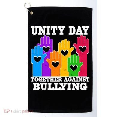 Retro Unity Day Together Against Bullying Raised Hands Golf Towel