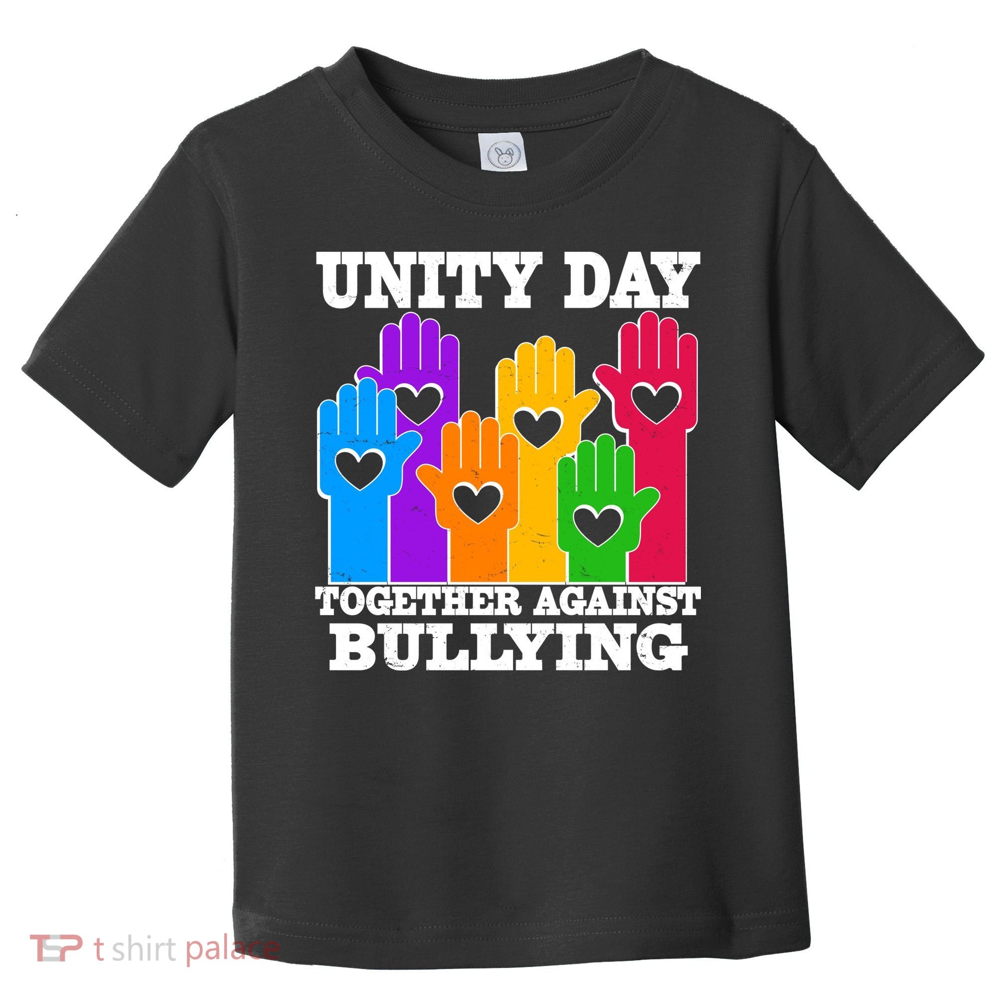 Retro Unity Day Together Against Bullying Raised Hands Toddler T-Shirt