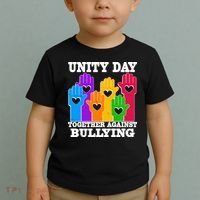 Retro Unity Day Together Against Bullying Raised Hands Toddler T-Shirt thumb 2