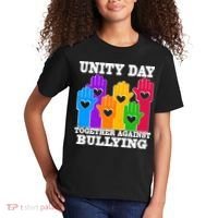Retro Unity Day Together Against Bullying Raised Hands Kids T-Shirt thumb 2