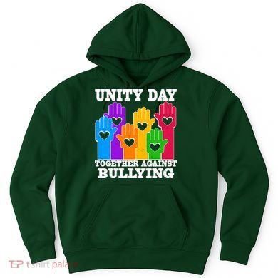 Retro Unity Day Together Against Bullying Raised Hands Hoodie