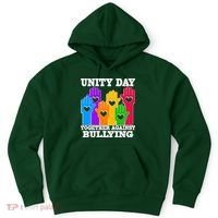 Retro Unity Day Together Against Bullying Raised Hands Hoodie thumb 0