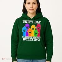 Retro Unity Day Together Against Bullying Raised Hands Hoodie thumb 5