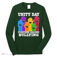 Retro Unity Day Together Against Bullying Raised Hands Long Sleeve Shirt thumb 0