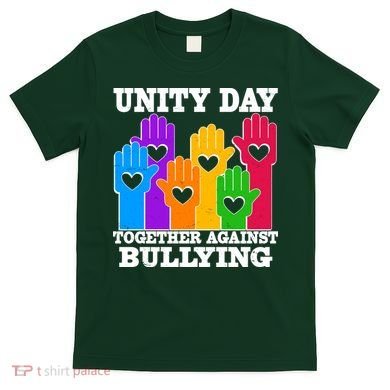 Retro Unity Day Together Against Bullying Raised Hands T-Shirt