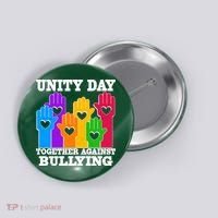 Retro Unity Day Together Against Bullying Raised Hands Button thumb 0