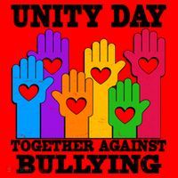 Retro Unity Day Together Against Bullying Raised Hands Santa Hat thumb 1