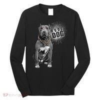 Rude Dog Pitbull Lover Long Sleeve Shirt thumb 0