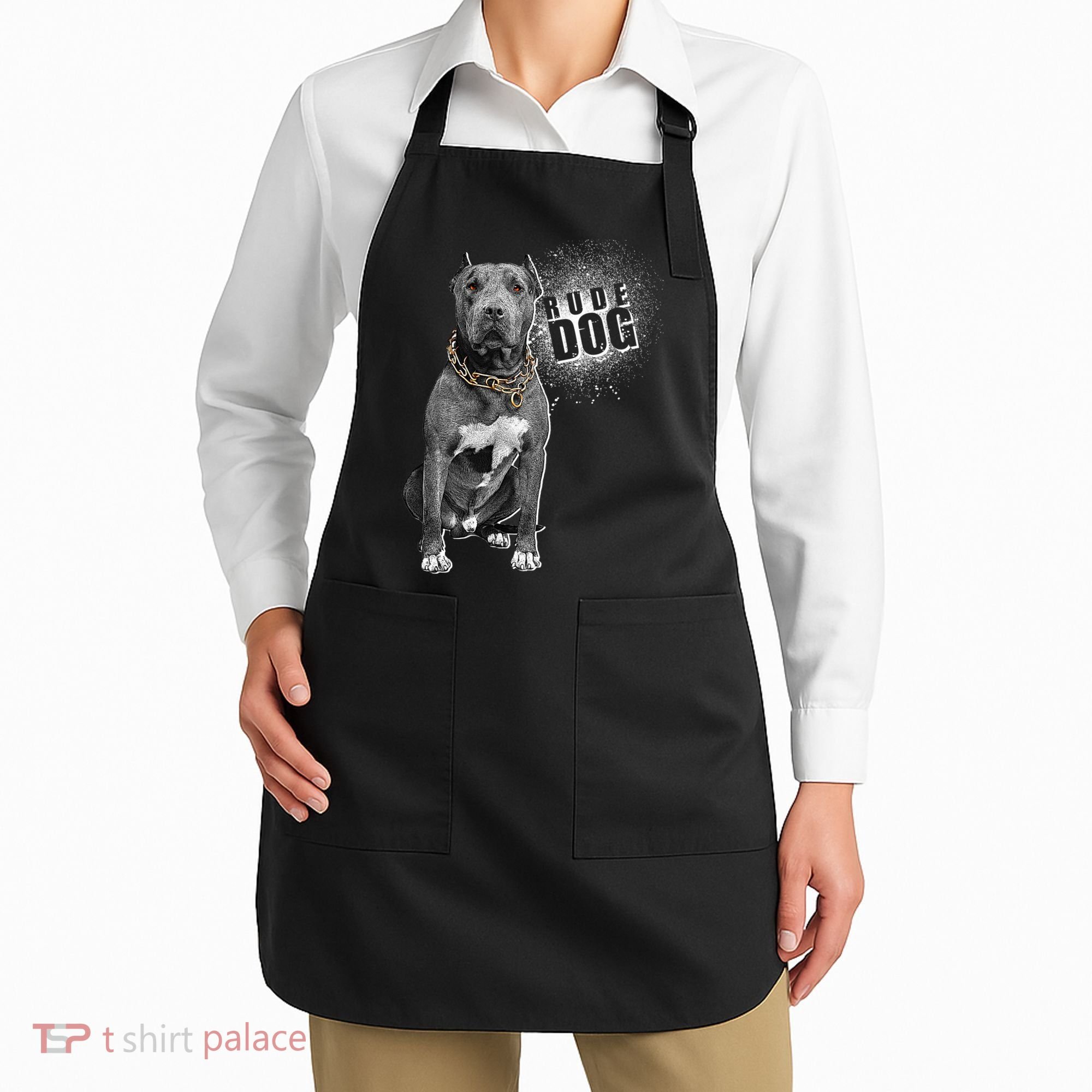 Rude Dog Pitbull Lover Apron