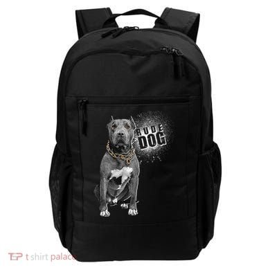 Rude Dog Pitbull Lover Backpack