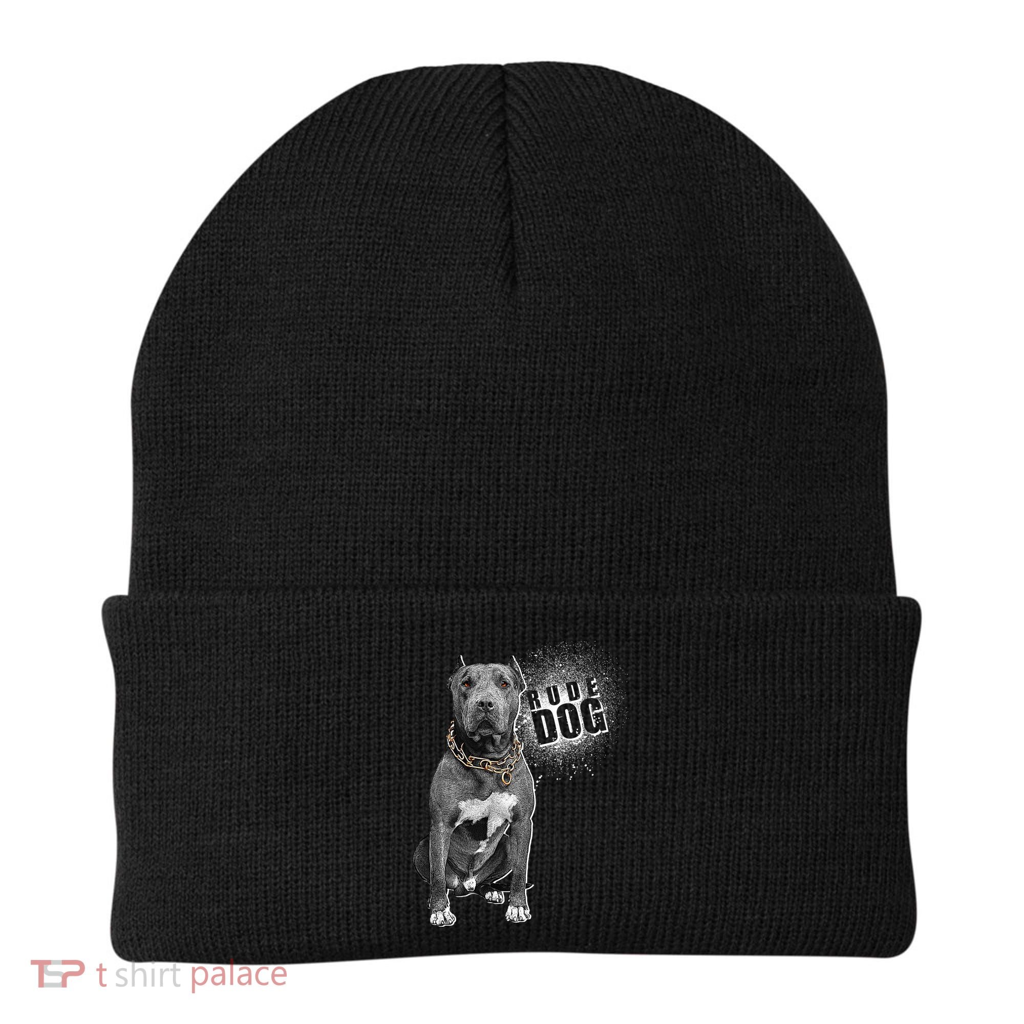 Rude Dog Pitbull Lover Beanie